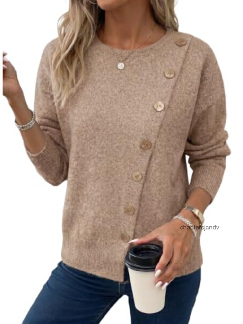 Dokotoo Crewneck Long Sleeve Knit Sweater Pullover